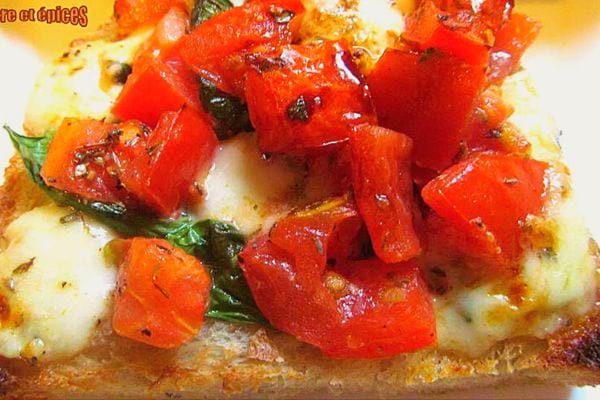 Une tartine caprese