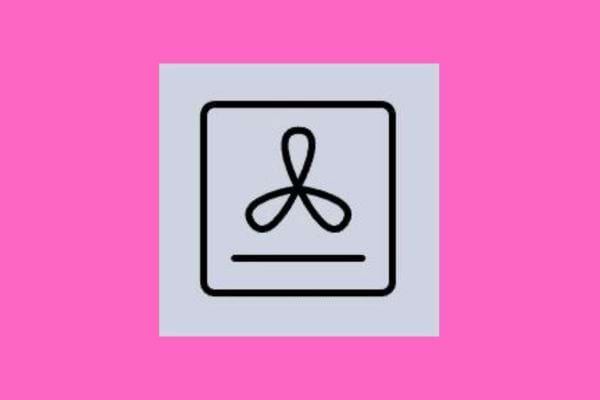 Trait avec une hélice dans carré 