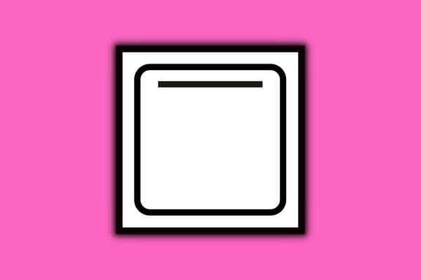 1 seul trait en haut dans carré 