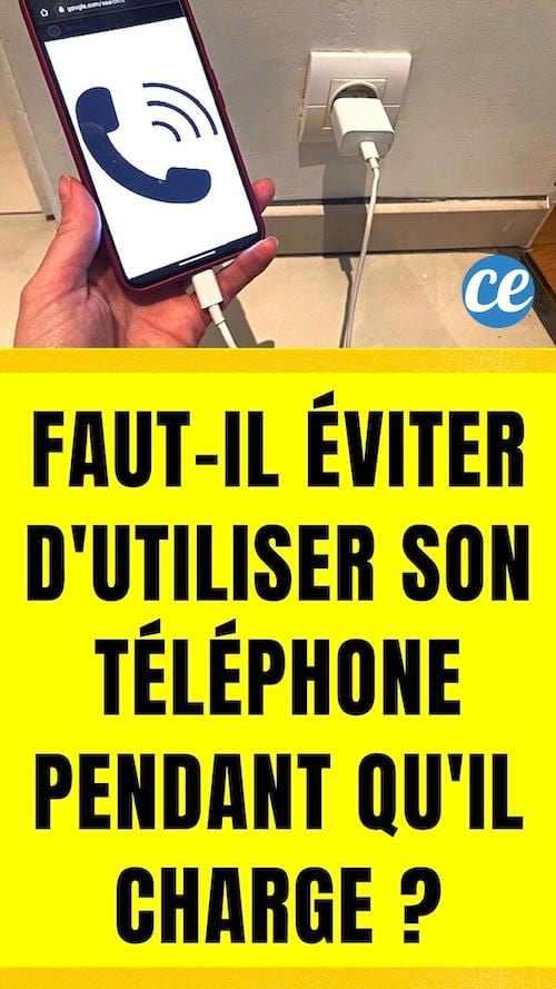 Un iphone en train de charger qui est utilisé pour passer un appel