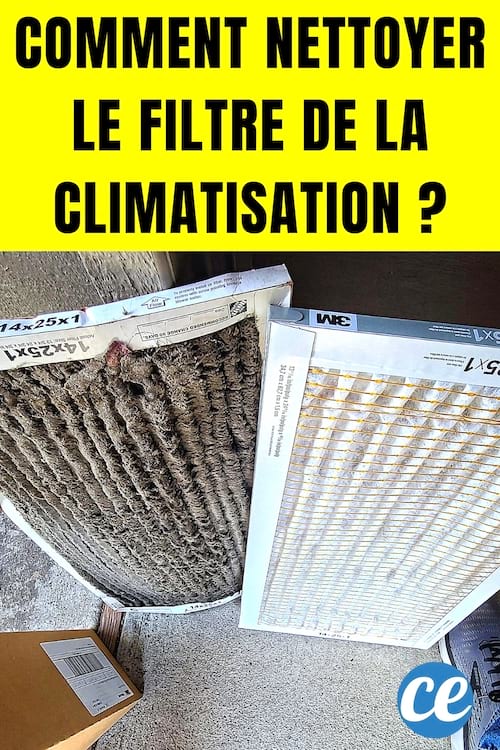 Un filtre à air de climatiseur plein de poussière et un autre tout propre qui a été nettoyé