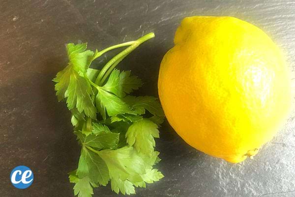 Du Persil avec un citron