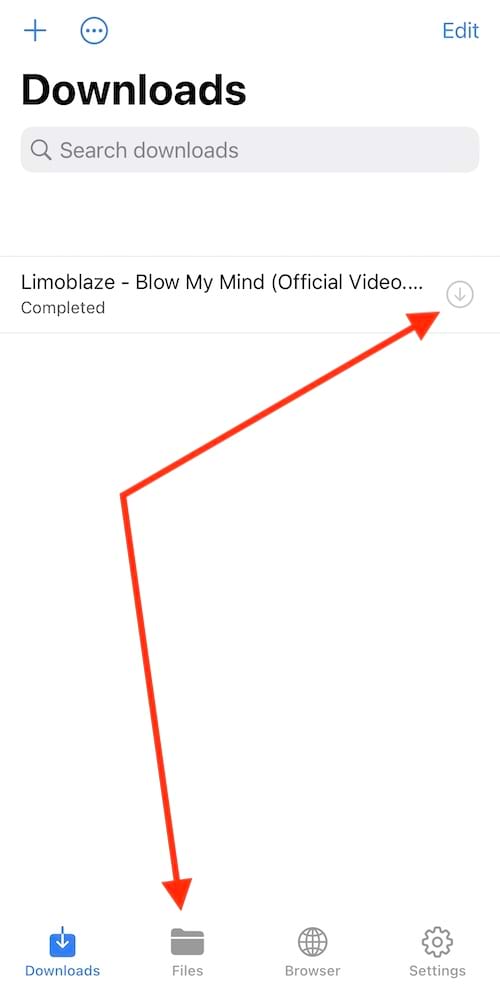 Une musique qui a fini d'être téléchargée dans l'application "Offline"