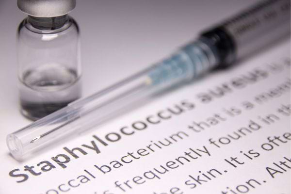 Staphylococcus aureus ist das Bakterium, das Furunkel an den Oberschenkeln verursacht.