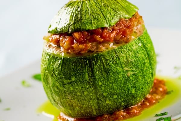 Une courgette farcie qui ne dégorge pas d'eau