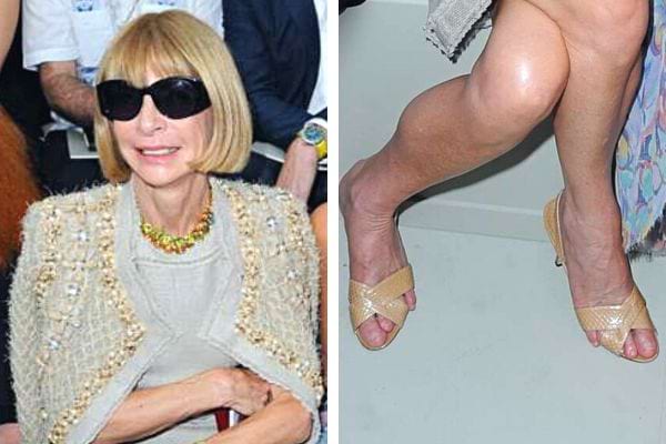 Les pieds de Anna Wintour dans des talons
