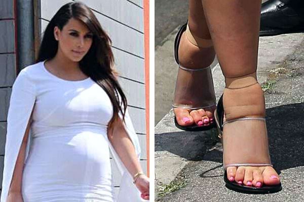 Les pieds de Kim Kardashian dans des talons