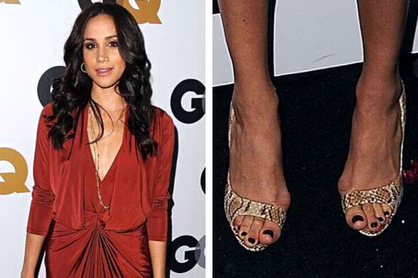 Les pieds de Megan Markle dans des talons