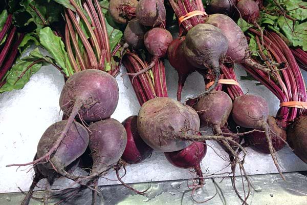 Several beets on top of each other 