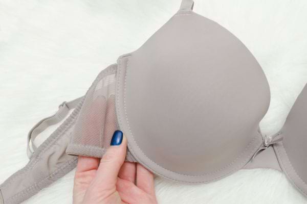 a gray padded bra