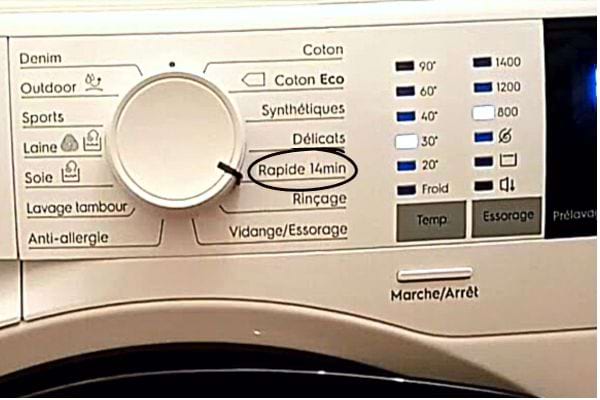 Plusieurs modes de lavage sur un lave-linge 