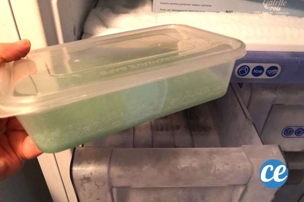 du slime est mis au congélateur