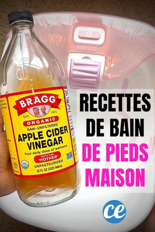 Un bain de pied fait maison et naturel avec du vinaigre de cidre