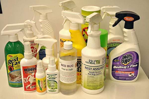 Plusieurs produits chimiques contre les punaises de lit