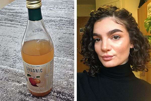 du vinaigre de cidre pour embellir une couleur