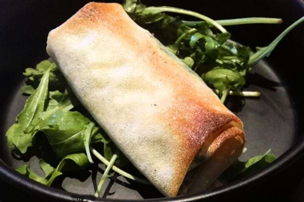 Une brick à la ricotta et aux épinards