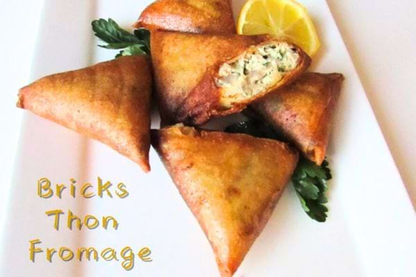 Plusieurs bricks au thon et à la Vache qui Rit