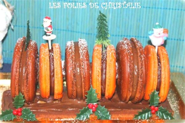 Une bûche aux macarons