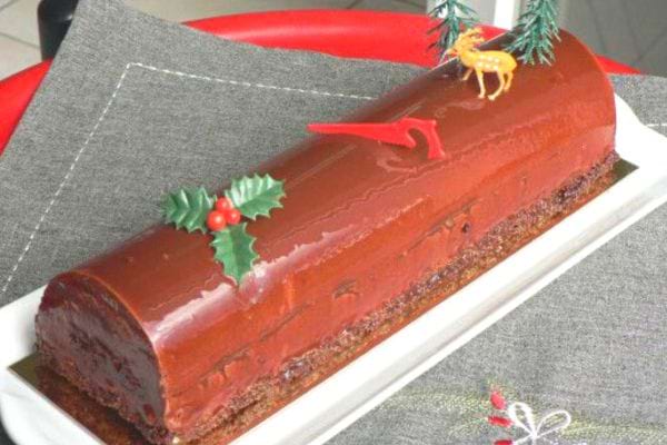 Une bûche de Noël chocolat orange