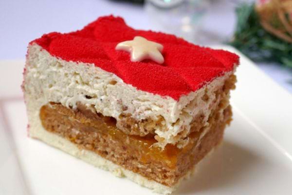 Un Entremets à la clémentine et au pain d'épices