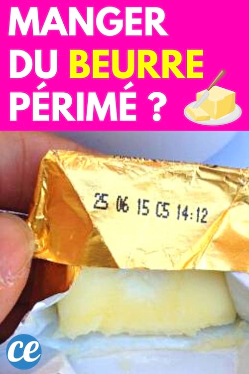 Du beurre périmé qui a été retrouvé dans le fond du frigo et savoir si on peut le manger