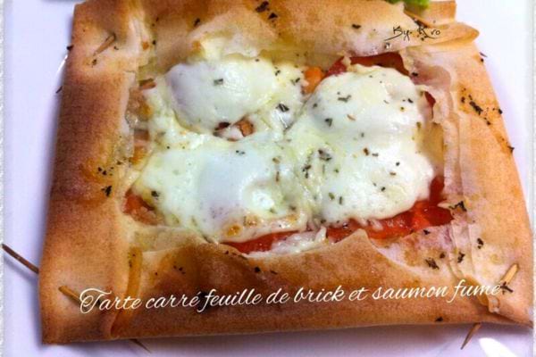 Une tarte au saumon fumé