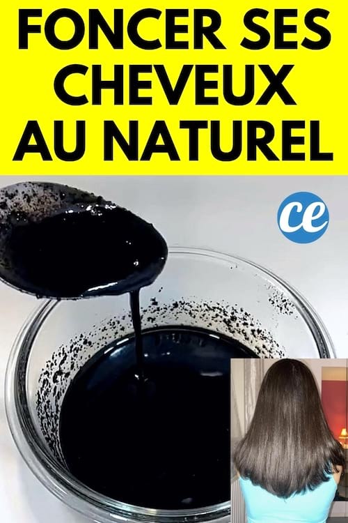 Des ingrédients naturels mélangés dans un récipient pour foncer les cheveux