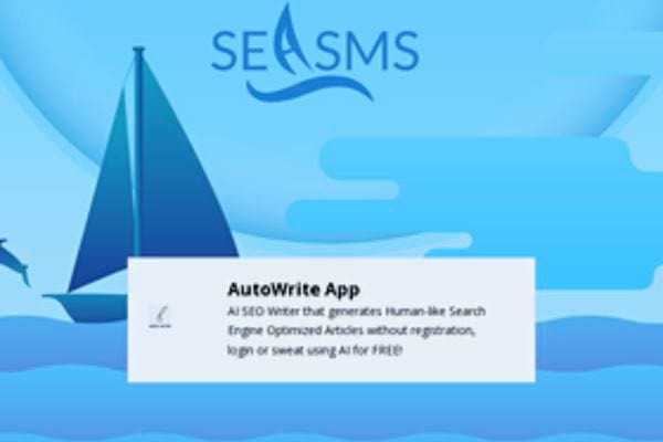 Page de l'application AutoWrite pour des articles SEO gratuits sans inscription.