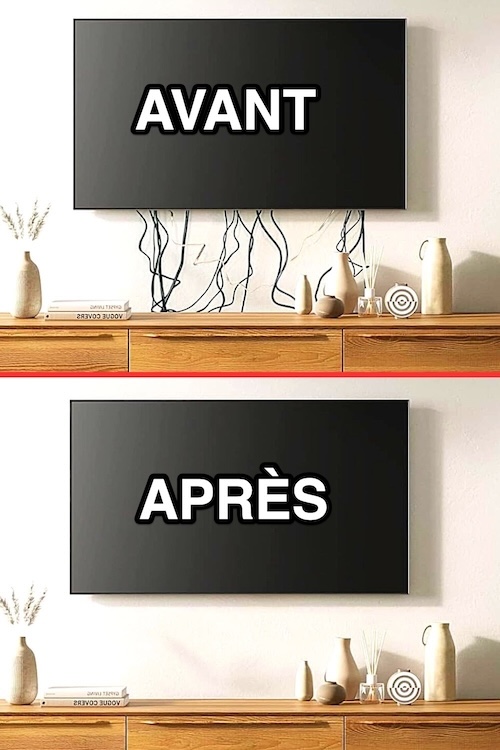5 Astuces Pour Cacher les Câbles et Fils de la TV.