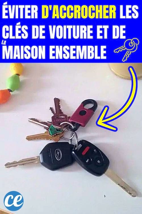 Éviter d'Accrocher les Clés de Voiture et de la Maison Ensemble