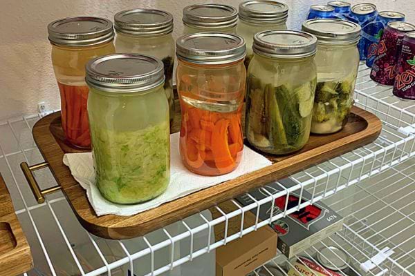 Bocaux de légumes fermentés - riches en probiotiques, un soutien pour la santé intestinale.