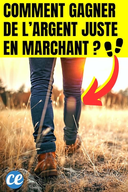 Un homme qui marche juste pour gagner des points et de l'argent sur son appli