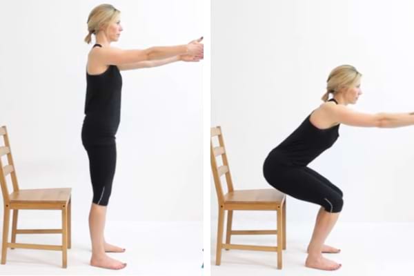 squat avec une chaise comment faire