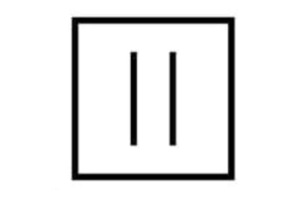 Deux traits verticaux dans un carré: Séchage naturel sur corde.