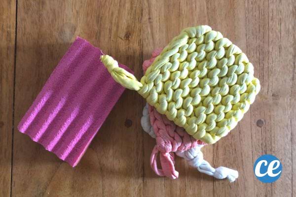 une éponge lavable et des éponges faites maison