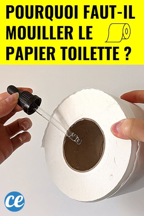 Une pipette avec des huiles essentielles pour mouiller le papier toilette