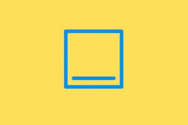 Icône rectangle vide, représente la résistance du bas (sole).