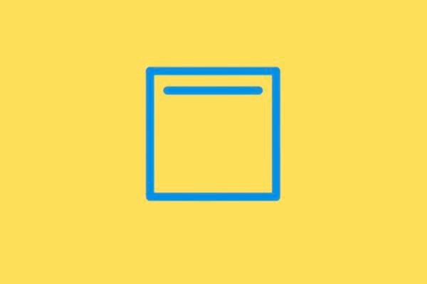 Icône rectangle avec barre en haut, signifie résistance du haut (voute).