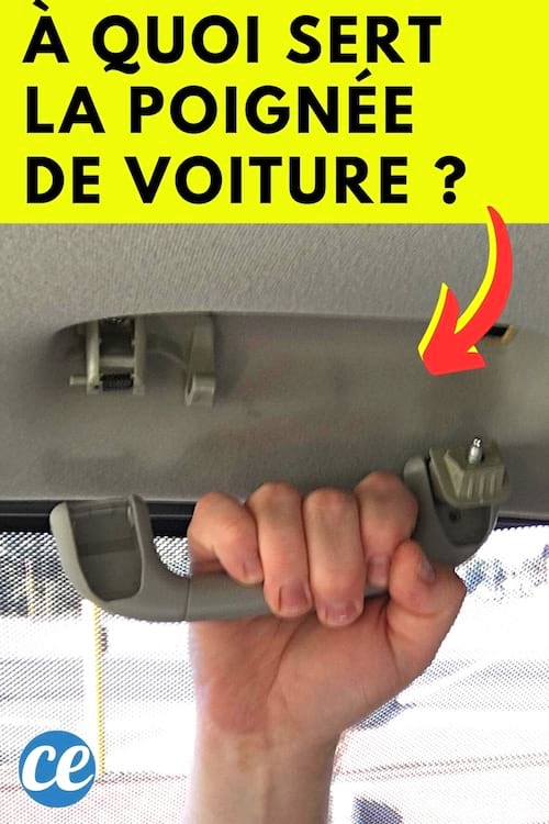 une poign&eacute;e de maintien d'une voiture qui est cass&eacute;e car on a trop tir&eacute; dessus