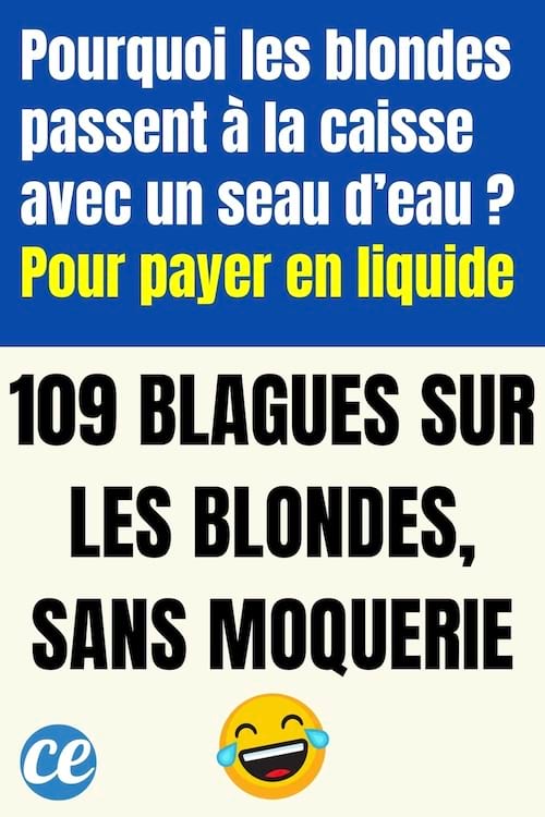 109 Blagues Sur les Blondes, sans moquerie