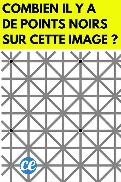 Un défi visuel pour trouver le nombre de points noirs qu'il y a sur l'image