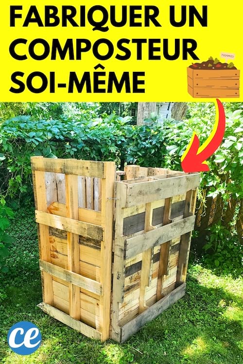 Un composteur en bois qui a été fabriqué facilement pour le jardin