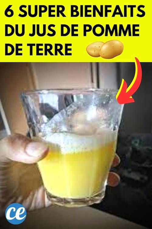 Du jus de pomme de terre dans un verre pour le boire et profiter des bienfaits