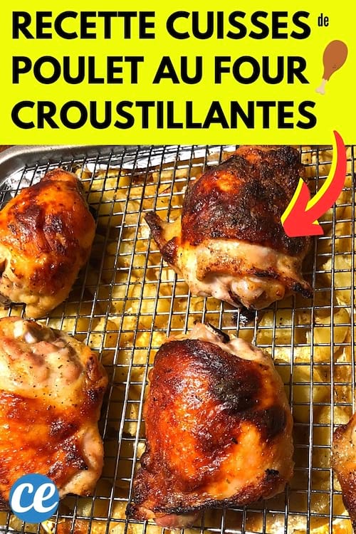 Des cuisses de poulet qui ont été cuites au four et qui sont bien croustillantes