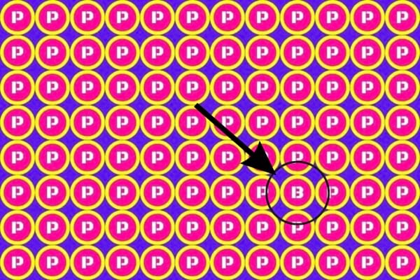 réponse défi illusion optique lettre B et P