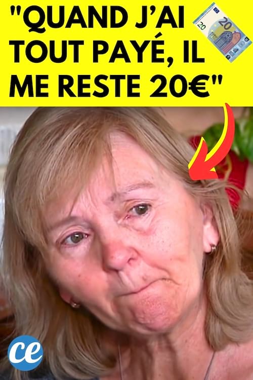 Monique a une petite retraite et il ne lui reste que 20€ à la fin du mois
