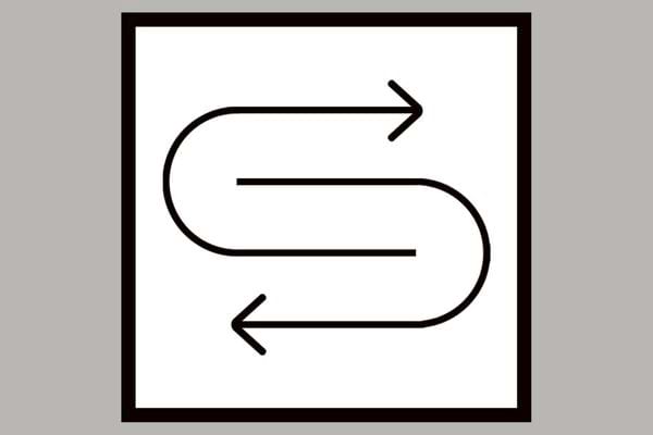 Symbole de l'option de séchage S-Shape.