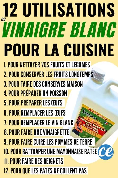 12 utilisations du Vinaigre Blanc pour la Cuisine