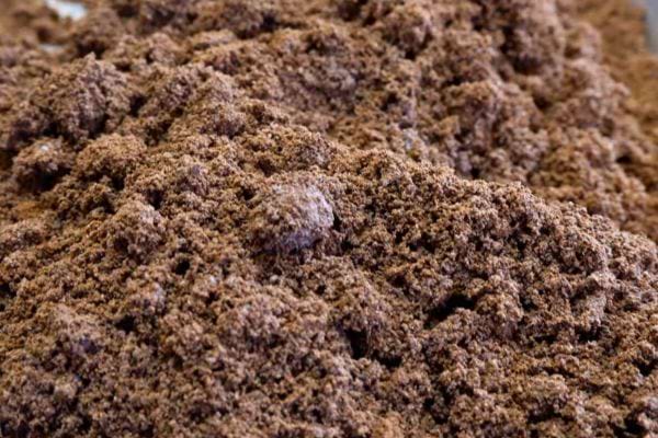 Pot contenant du marc de café, pratique pour absorber l'humidité.