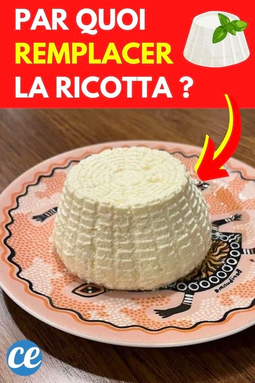 de la ricotta dans une assiette qu'il faut remplacer dans une recette